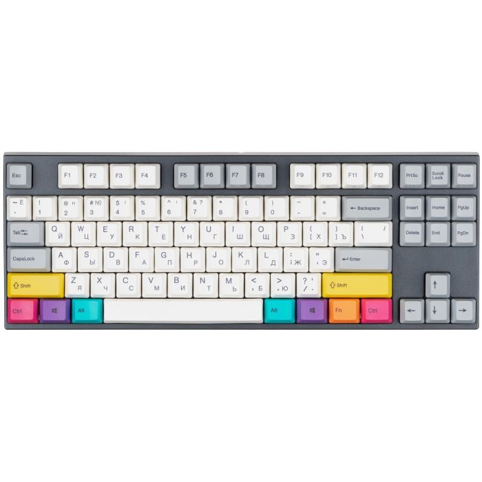 Клавіатура механічна Varmilo APT87 CMYK, C-TK Red, WL/USB-A, White Led