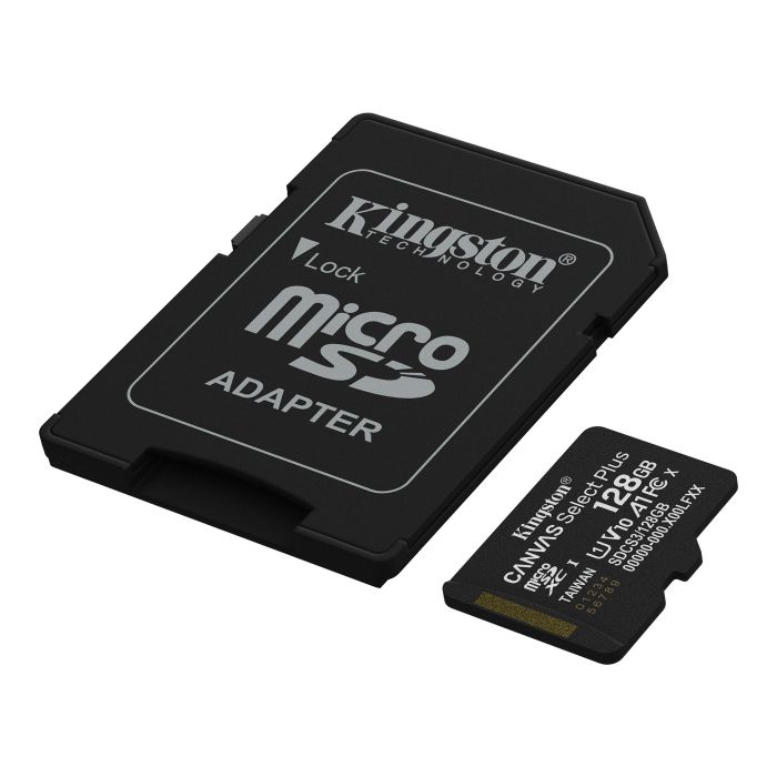 Kingston microSD  128GB C10 UHS-I A1 V10 R150MB/s + SD