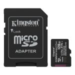 Карта пам'яті Kingston microSD  128GB C10 UHS-I A1 V10 R150MB/s + SD