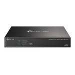 IP-Відеореєстратор TP-LINK VIGI NVR1008H-8MP, 8 каналів Poe, 2xUSB, H265+, 1xHDD, до 16 ТБ, чорний