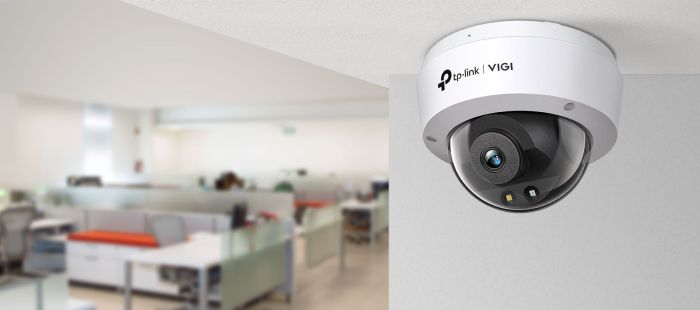 TP-LINK VIGI C250-4 IP Camera, PoE, 5MP, 4mm, H265+, IP66, Dome, Color Night Vision, Outdoor