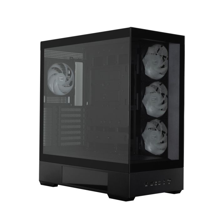 Корпус Zalman P40 DS без БЖ, 2xUSB3.0, 1x Type C, 3x120мм ARGB Reverse,  1x120мм ARGB, VGA 420мм, LCS ready, TG Side/Front Panel, Display, ATX, чорний