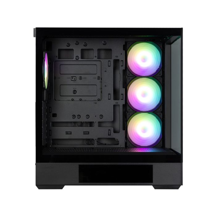 Корпус Zalman P40 DS без БЖ, 2xUSB3.0, 1x Type C, 3x120мм ARGB Reverse,  1x120мм ARGB, VGA 420мм, LCS ready, TG Side/Front Panel, Display, ATX, чорний