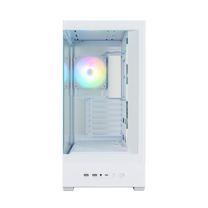 Корпус Zalman P40 DS без БП, 2xUSB3.0, 1x Type C, 3x120мм ARGB Reverse,  1x120мм ARGB, VGA 420мм, LCS ready, TG Side/Front Panel, Display, ATX, белый