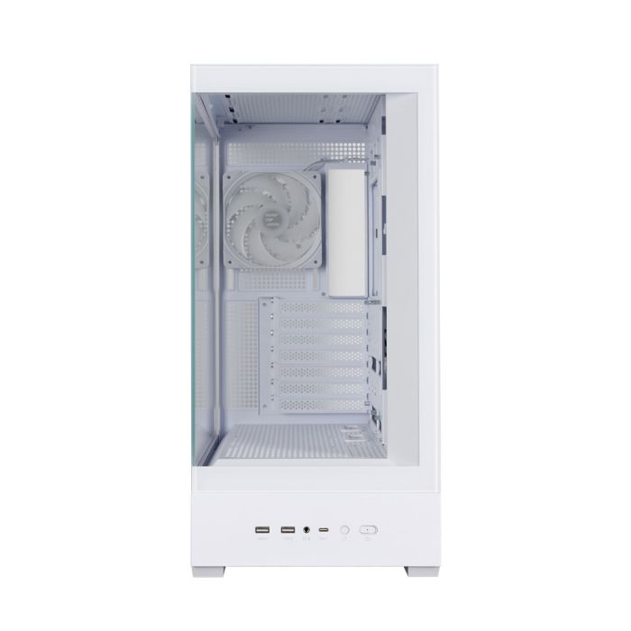 Корпус Zalman P40 DS без БП, 2xUSB3.0, 1x Type C, 3x120мм ARGB Reverse,  1x120мм ARGB, VGA 420мм, LCS ready, TG Side/Front Panel, Display, ATX, белый