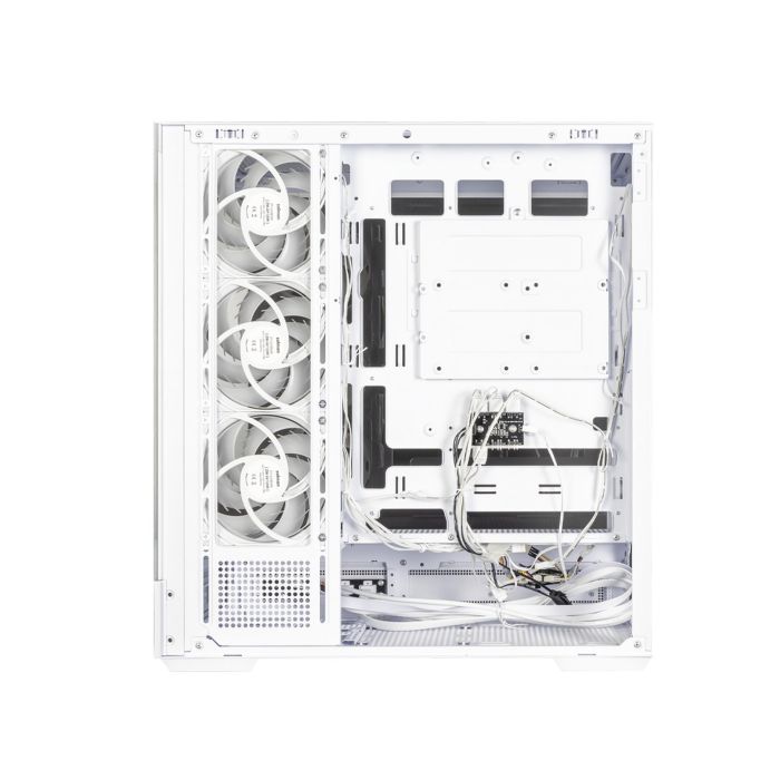 Корпус Zalman P40 DS без БП, 2xUSB3.0, 1x Type C, 3x120мм ARGB Reverse,  1x120мм ARGB, VGA 420мм, LCS ready, TG Side/Front Panel, Display, ATX, белый