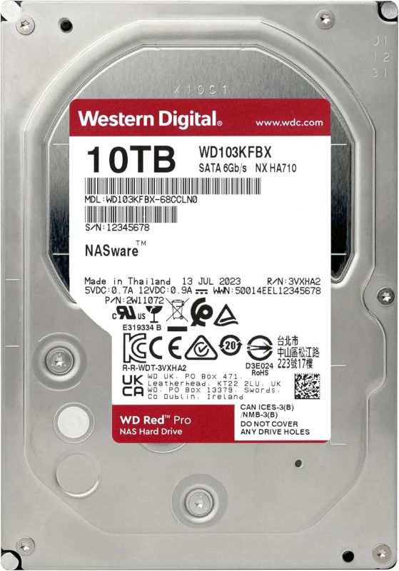 Жесткий диск WD 10TB 3.5" 7200 512MB SATA Red Pro NAS