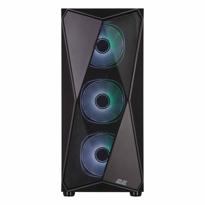 Корпус 2E GAMING Aruba G3313B, без БЖ 1xUSB3.0, 2xUSB2.0, 5x120мм ARGB, VGA 300мм, LCS ready, HUB, TG Side Panel, ATX, чорний