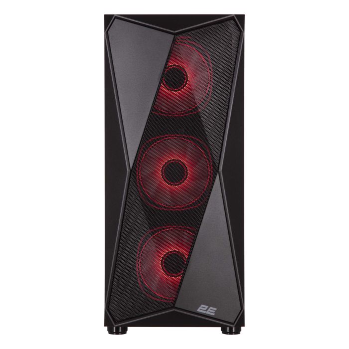 Корпус 2E GAMING Aruba G3313B, без БЖ 1xUSB3.0, 2xUSB2.0, 5x120мм ARGB, VGA 300мм, LCS ready, HUB, TG Side Panel, ATX, чорний