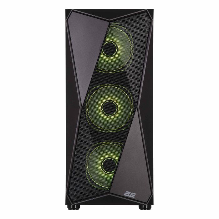 Корпус 2E GAMING Aruba G3313B, без БЖ 1xUSB3.0, 2xUSB2.0, 5x120мм ARGB, VGA 300мм, LCS ready, HUB, TG Side Panel, ATX, чорний