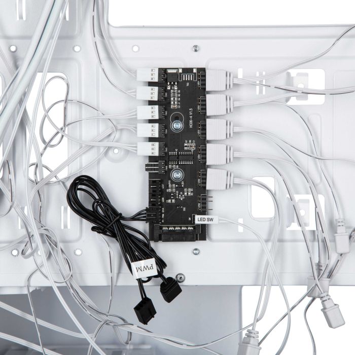 Корпус 2E GAMING Aruba G3313W, без БЖ 1xUSB3.0, 2xUSB2.0, 5x120мм ARGB, VGA 330мм, LCS ready, HUB, TG Side Panel, ATX, білий