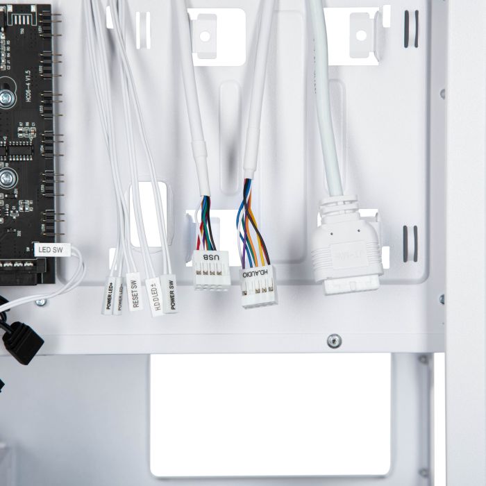 Корпус 2E GAMING Aruba G3313W, без БЖ 1xUSB3.0, 2xUSB2.0, 5x120мм ARGB, VGA 330мм, LCS ready, HUB, TG Side Panel, ATX, білий