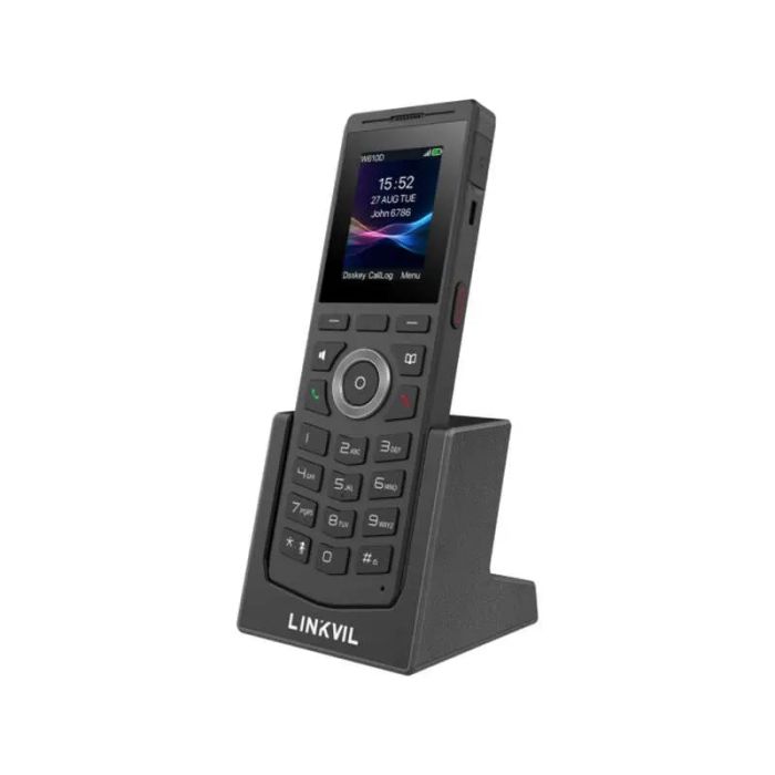 Трубка IP-DECT   , цветной дисплей 2.0” 240x320 LCD, 4 SIP линии, работа з DECT-базой W710D, подключение гарнитуры через BT 5.0 или разьем 3,5 мм Fanvil W610D