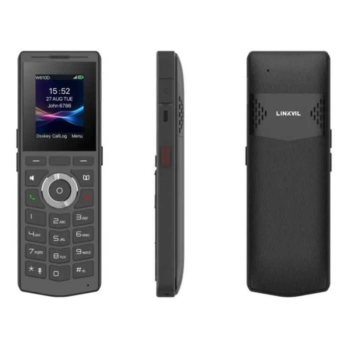 Трубка IP-DECT   , цветной дисплей 2.0” 240x320 LCD, 4 SIP линии, работа з DECT-базой W710D, подключение гарнитуры через BT 5.0 или разьем 3,5 мм Fanvil W610D