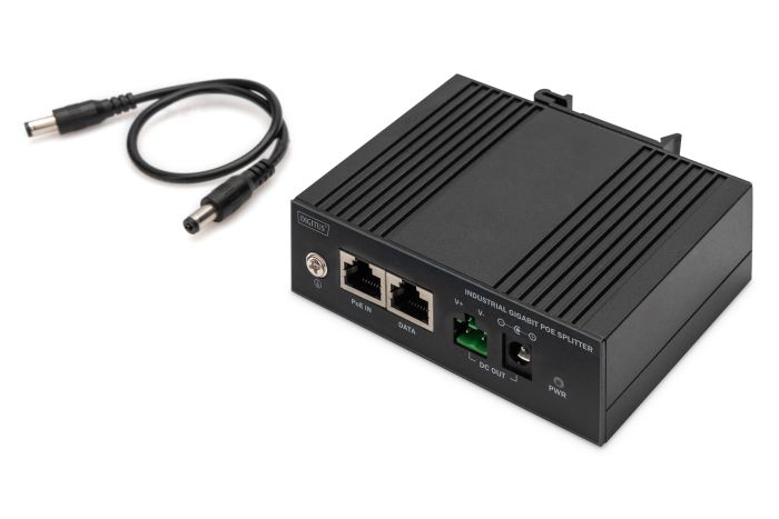 Розгалужувач DIGITUS Gigabit Ethernet PoE splitter, Industrial, 60W