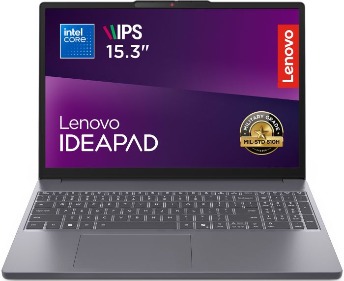 Ноутбук Lenovo IdeaPad Slim 3-15IRU10 15.3" WUXGA AG, Intel Core 3-100U, 16GB, F512GB, UMA, DOS, серый