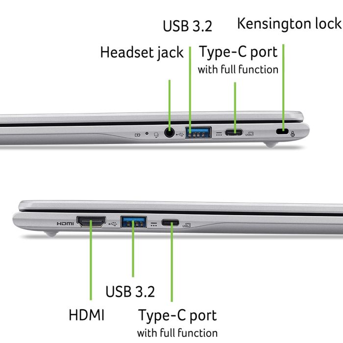 Acer Notebook Chromebook CB315-6H 15" FHD IPS, Intel C N150, 8GB, F128GB, UMA, ChromeOS, silver