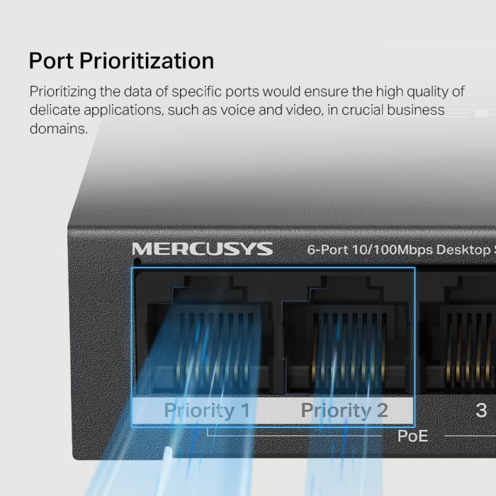 MERCUSYS Switch  6xFE (4xPoE), 40W, Unmanageable Mercusys MS106LP