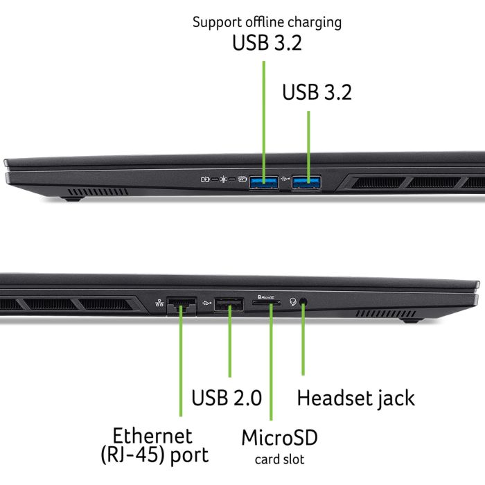 Acer Notebook Nitro 16S AN16S-61 16" WQXGA IPS, AMD R9-365, 32GB, F2TB, NVD5070-8, Lin, black