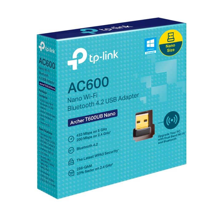 TP-LINK WiFi-adapter Archer T600UB nano AC600, USB, BT4.2