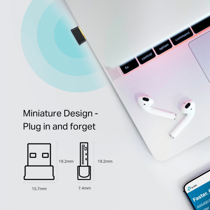 TP-LINK WiFi-adapter Archer T600UB nano AC600, USB, BT4.2