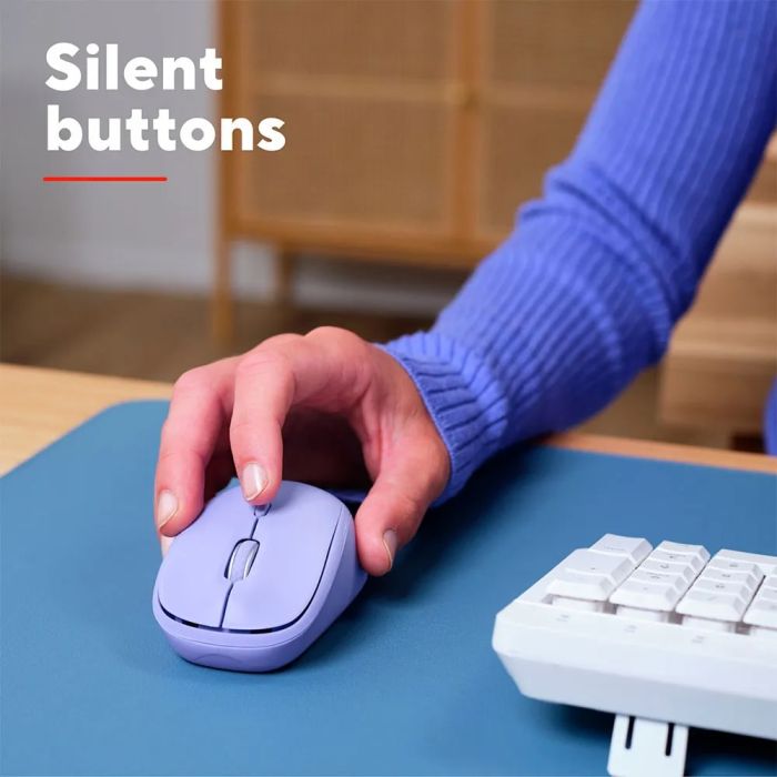 Мышь Trust Yvi+ Compact Multi-Device, WL/BT/USB-A, фіолетовий