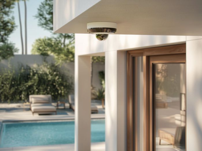 IP-Камера проводная Ajax DomeCam Mini HL white, 8Мп, 4мм, гибридная подсветка IR 35м, белый Led 50м, PoE, True WDR, IP65, ИК 30м, аудио, угол обзора 75°–85°, мини-купольная, белая