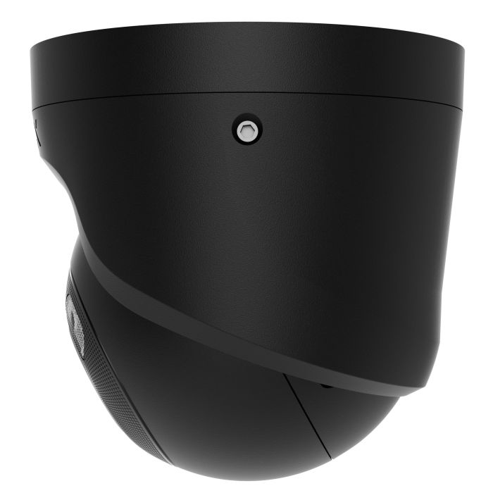 IP-Камера проводная Ajax TurretCam HL black, 8Мп, 2.8мм, гибридная подсветка IR 50м, белый Led 50м, PoE, True WDR, IP65, ИК 50м, аудио, угол обзора 100°–110°, купольная, чёрная