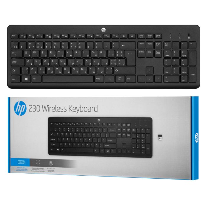 HP Keyboard membrane 230, 106key, WL, EN/UK, black