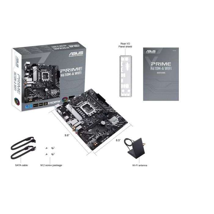Материнcкая плата ASUS PRIME H610M-A WIFI s1700 H610 2xDDR5 M.2 HDMI D-Sub DP Wi-Fi BT mATX