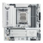 Материнcька плата ASUS TUF GAMING B850M-PLUS WIFI7 W sAM5 B850 4xDDR5 M.2 HDMI DP Wi-Fi BT mATX білий