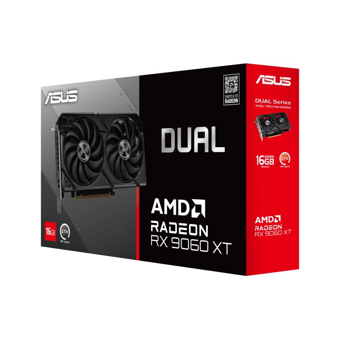 Видеокарта ASUS Radeon RX 9060 XT 16GB GDDR6 OC DUAL-RX9060XT-16G