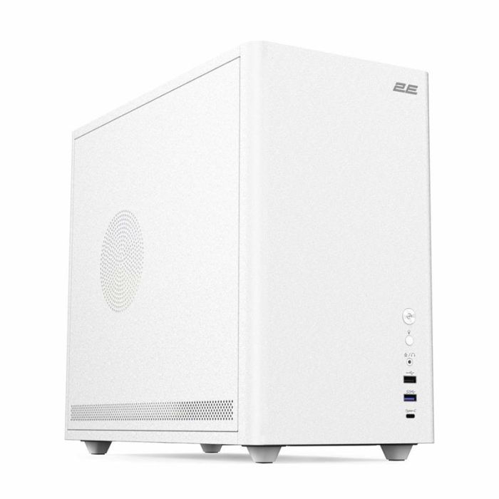 2E PC case 2E Credo Metal V350W without PSU, 1xUSB3.0, 1х USB 2.0, 1xUSB Type-C, 3x120mm ARGB, VGA 350mm, LCS ready, controller with remote, mATX, white