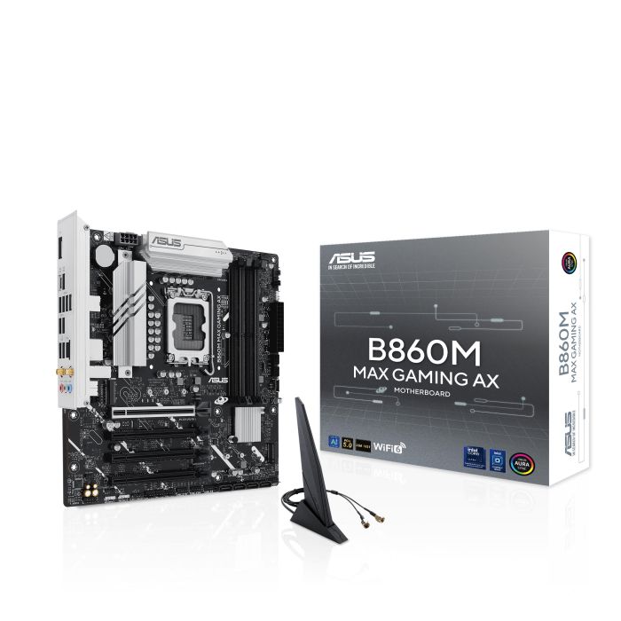Материнcька плата ASUS B860M MAX GAMING AX s1851 B860 4xDDR5 M.2 DP USB Type-C Wi-Fi BT mATX