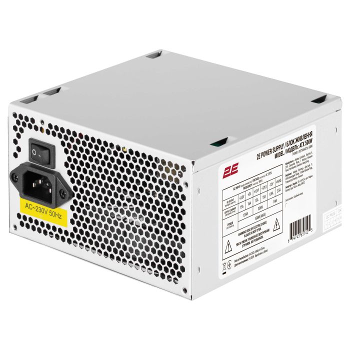 Корпус 2E TeamX TMX03 с БП 2E ATX500W, 2xUSB3.0, 1x80мм, VGA 220мм, mATX, чёрный