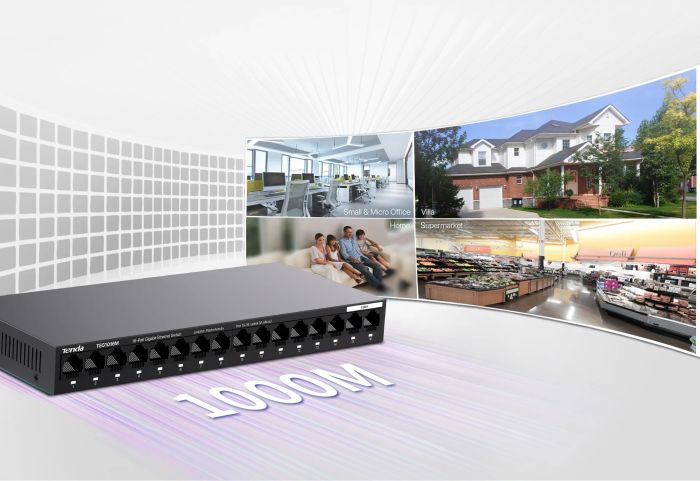 Комутатор TENDA  16xGE, Некерований Tenda TEG1016M