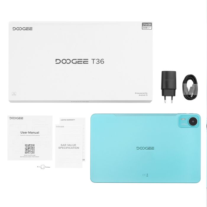 Doogee Tablet T36 12" 8GB, 256GB, LTE, 8800mAh, Android, Blue