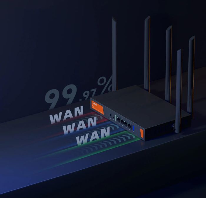 Маршрутизатор TENDA  Hotspot AX3000 4xGE (1xGE WAN, 2xGE LAN/WAN, 1xGE LAN) Tenda W30E