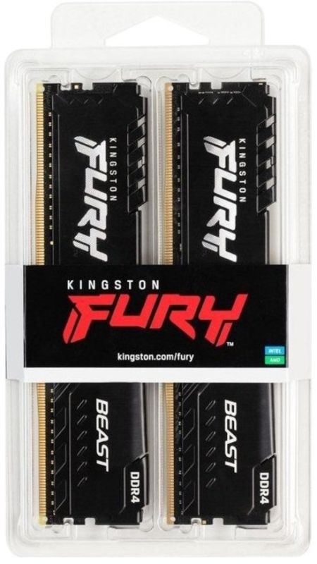Память ПК Kingston DDR4 32GB KIT (16GBx2) 3200 FURY Beast