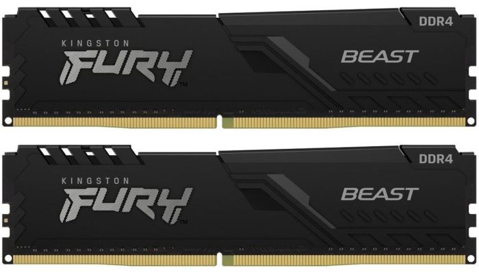 Память ПК Kingston DDR4 32GB KIT (16GBx2) 3200 FURY Beast