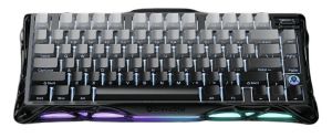 Клавіатура механічна GravaStar Mercury K1 80keys, GravaStar x Kailh Cheery Pink, EN/UKR, BT/WL/USB, чорний