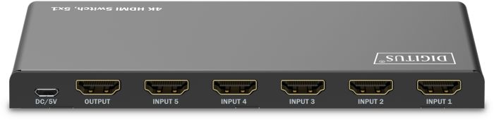 Відеокомутатор DIGITUS UHD HDMI (INx5 - OUTx1), 4K