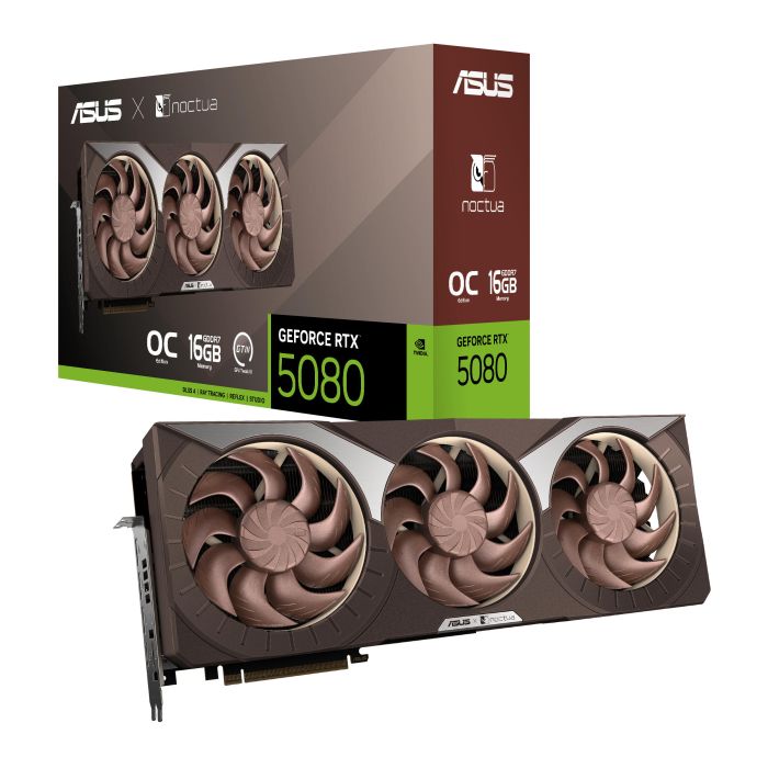 Видеокарта ASUS GeForce RTX 5080 16GB GDDR7 OC RTX5080-O16G-NOCTUи