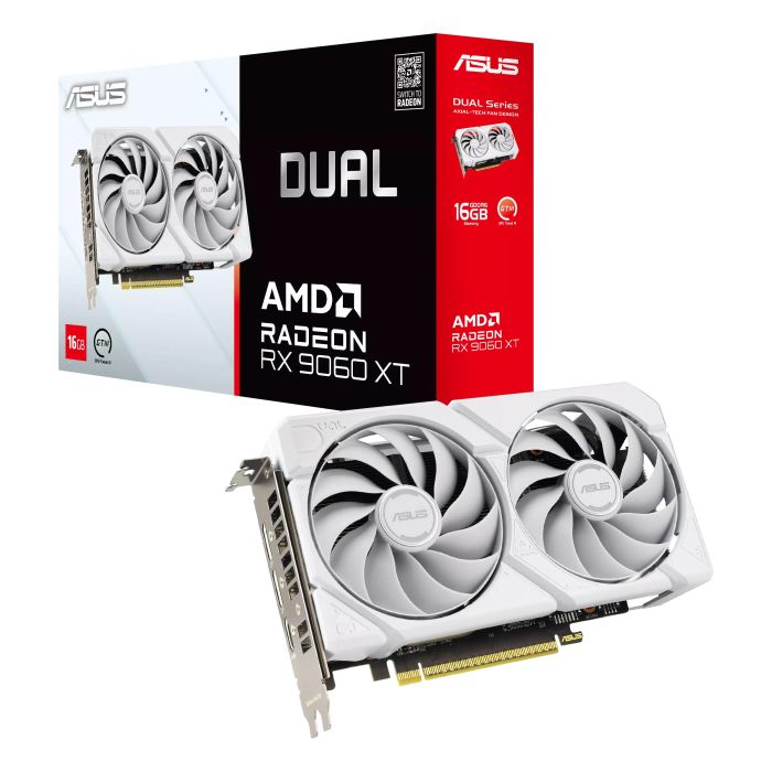 ASUS Radeon RX 9060 XT 16GB GDDR6 OC DUAL-RX9060XT-16G-WHITE