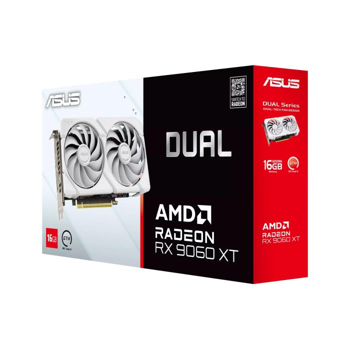 ASUS Radeon RX 9060 XT 16GB GDDR6 OC DUAL-RX9060XT-16G-WHITE