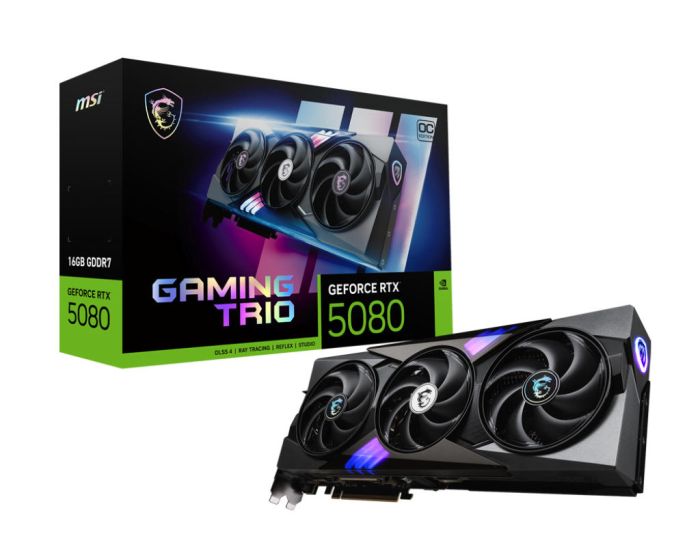 MSI Graphic card GeForce RTX 5080 16GB GDDR7 GAMING TRIO