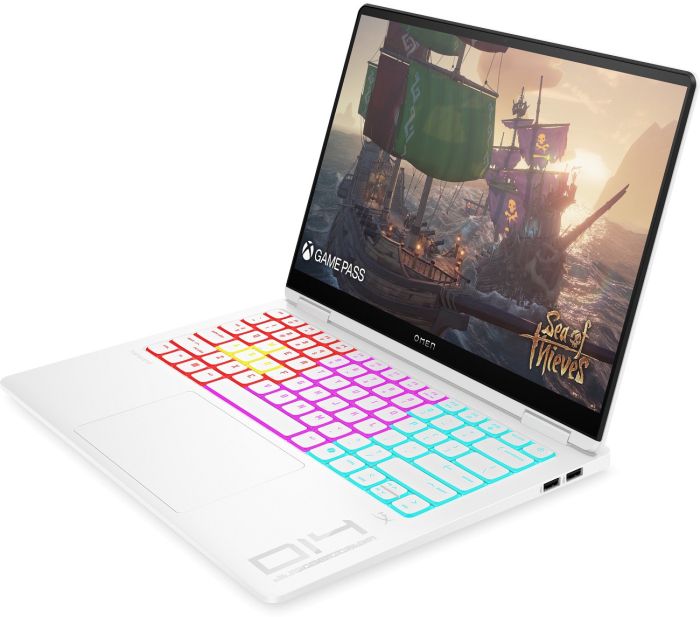 Ноутбук HP OMEN Transcend 14-fb1004ua 14" 3K OLED, Intel U9-285H, 32GB, F1024GB, NVD5070-8, DOS, белый