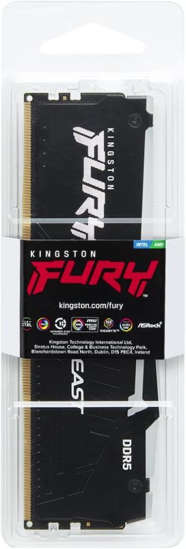 Память ПК Kingston DDR5 32GB 6000 FURY Beast RGB