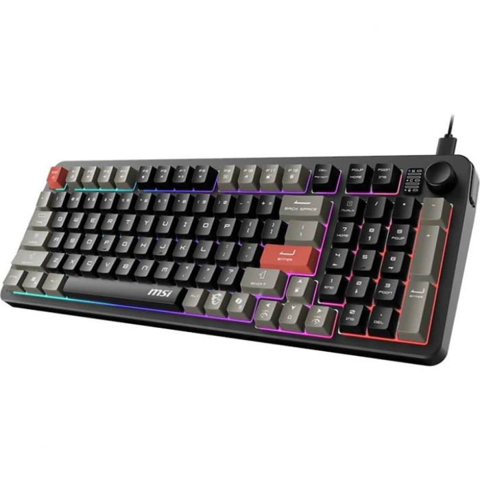 MSI Keyboard membrane MSI FORGE GK110 UA 98key, USB-A, EN/UKR/RU, LED, black