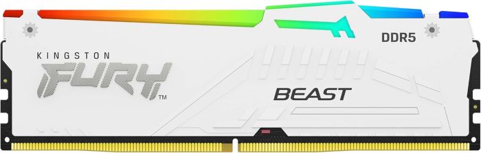 Пам'ять ПК Kingston DDR5  16GB 6000 FURY Beast  Білий RGB EXPO